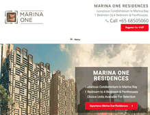 Tablet Screenshot of marina-one-singapore.com